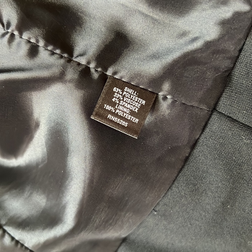 Express Design Studio Vintage Black Padded Blazer w/ Cheetah Lining - Size 10 - Picture 7 of 11